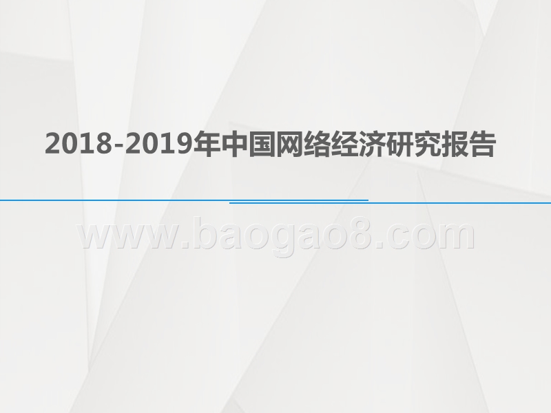 2018-2019年中国网络经济研究报告.pptx_第1页