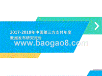2017-2018年中国第三方支付年度数据发布研究报告.pptx