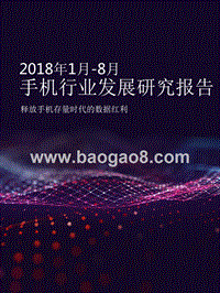 2018年1-8月手机行业发展研究报告.pptx