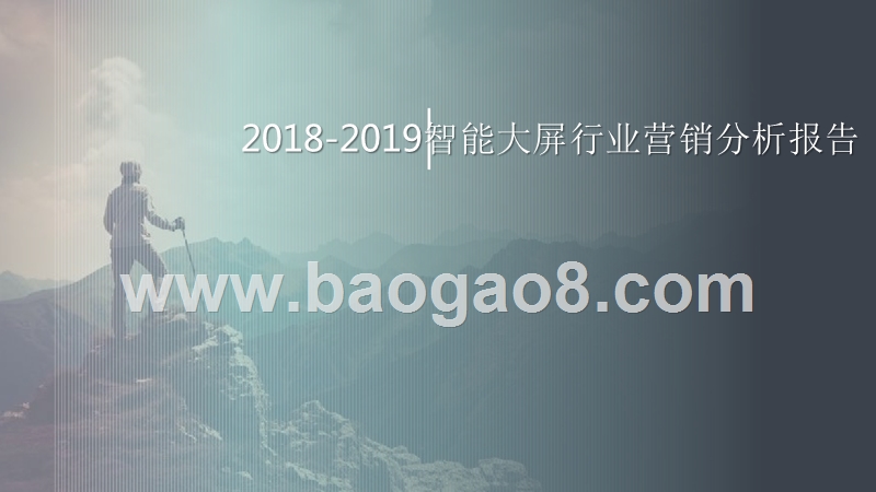 2018-2019智能大屏行业营销分析报告.pptx_第1页