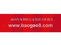 2019年度钢铁行业投资分析报告.pptx