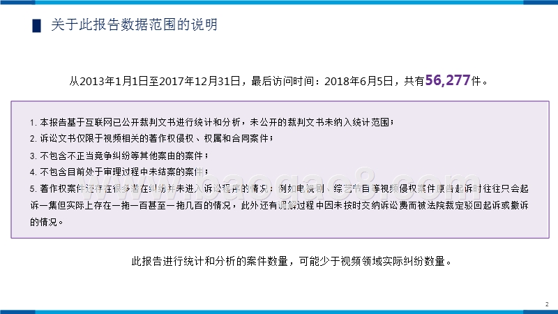 2013-2017年视频领域著作权诉讼案件数据分析报告.pptx_第2页