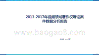 2013-2017年视频领域著作权诉讼案件数据分析报告.pptx