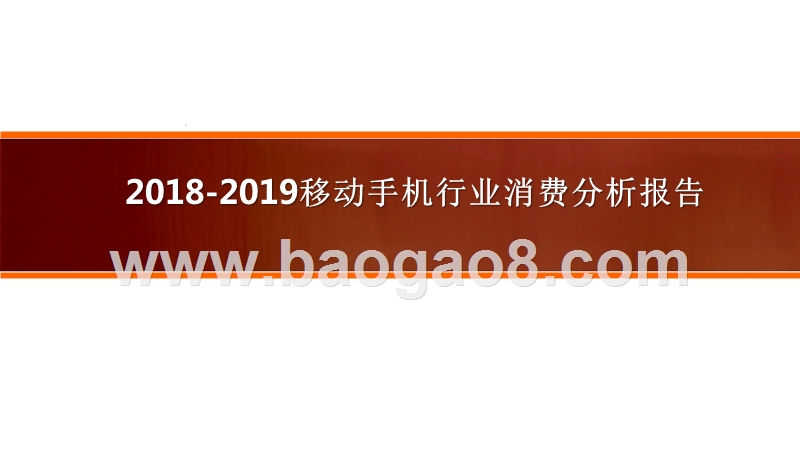 2018-2019移动手机行业消费分析报告.pptx_第1页