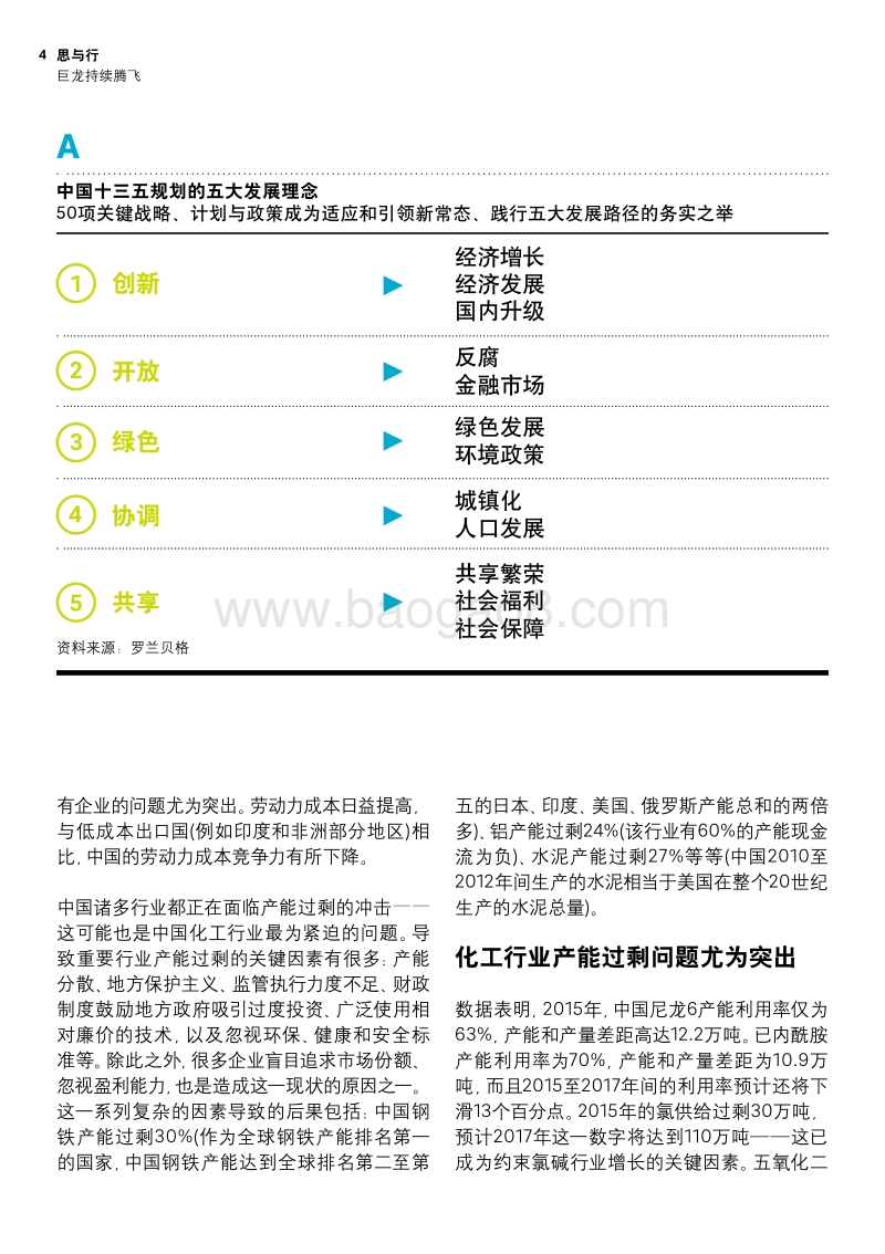 巨龙持续腾飞：中国未来的5年规划将为化工企业创造诸多机会.pdf_第4页