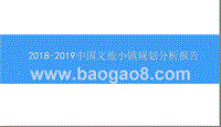 2018-2019中国文旅小镇规划分析报告.pptx