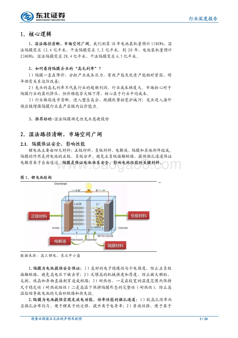 如何看待隔膜行业的“高毛利率”.pdf_第3页