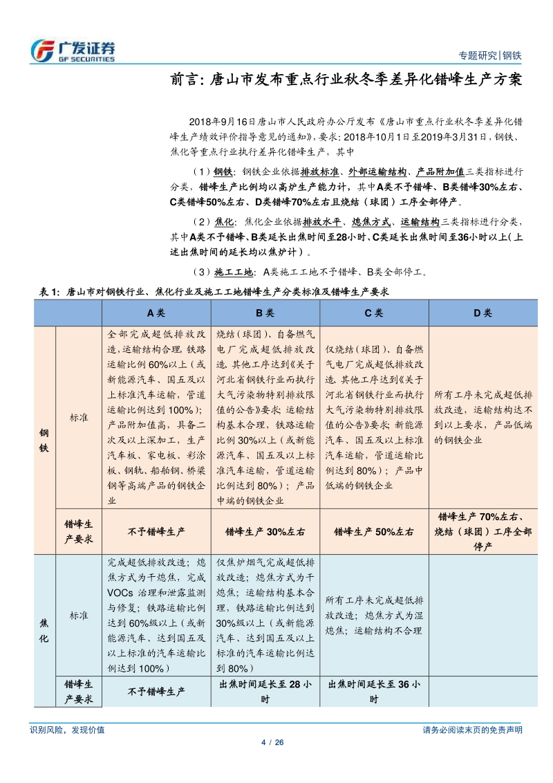 环保高压下的钢铁专题二十二：唐山秋冬季限产分析.pdf_第4页