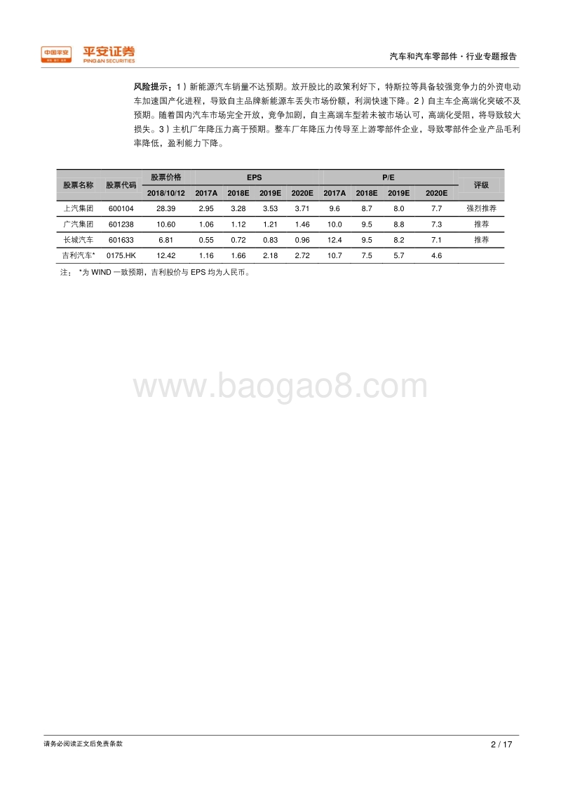 汽车和汽车零部件行业专题报告：股比放开迈入实操阶段、汽车强国终靠自主.pdf_第2页