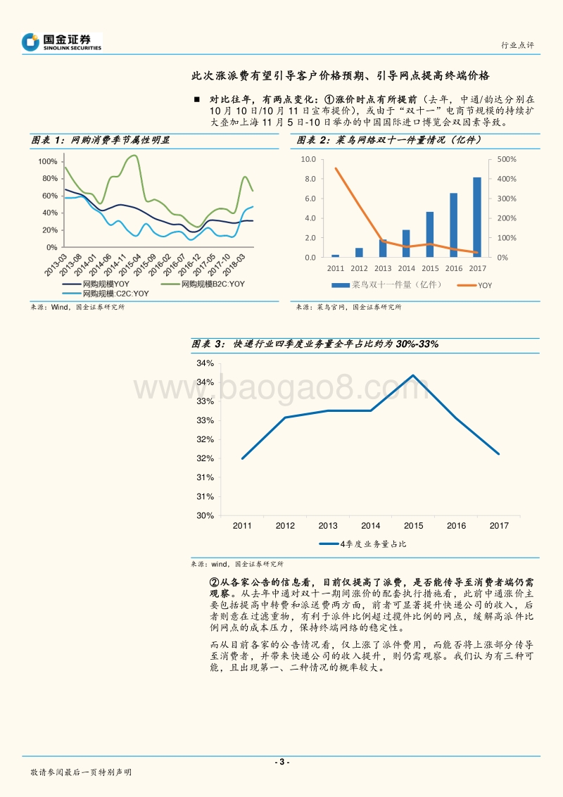快递物流：“双十一”或成行业短期催化剂，长期有望引导价格提升预期.pdf_第3页