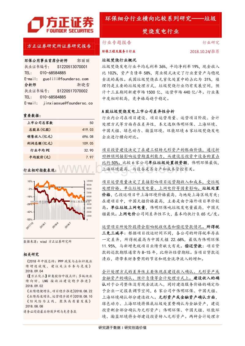 环保细分行业横向比较系列研究：垃圾焚烧发电行业.pdf_第1页