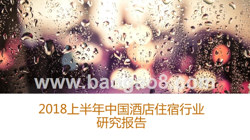 2018上半年中国酒店住宿行业研究报告（PPT）.pptx_第1页