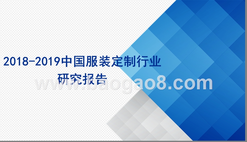 2018-2019中国服装定制行业研究报告.pptx_第1页