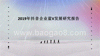 2019年抖音企业蓝V发展研究报告.pptx