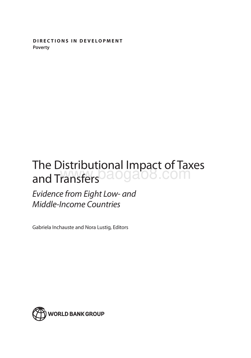 税收和转移支付分配的影响：八个发展中国家的实证资料（英文版）.pdf_第5页