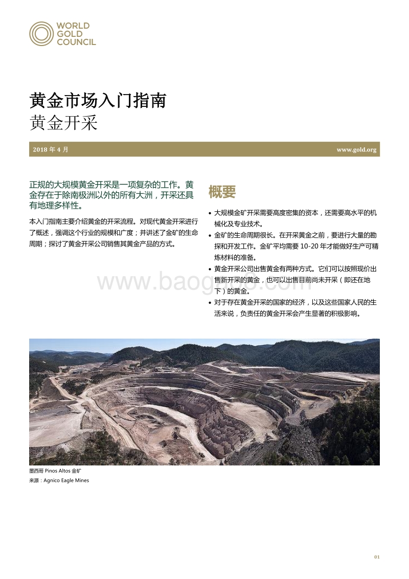 黄金市场入门指南：黄金开采.pdf_第1页