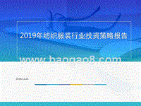 2019年纺织服装行业投资策略报告.pptx