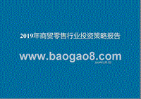 2019年商贸零售行业投资策略报告.pptx