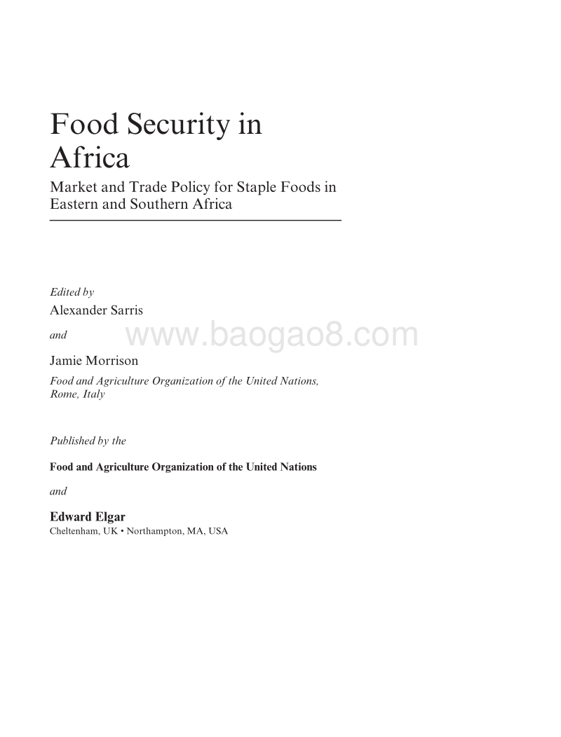 非洲粮食安全：东部和南部非洲的主食市场与贸易政策（英文版）.pdf_第2页