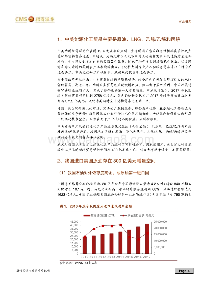 中美贸易专题深度报告：能源化工进口改善中美逆差潜力约400亿美元.pdf_第5页