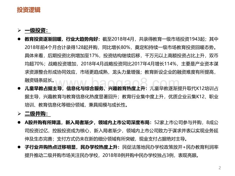 教育行业投融资报告：一级回暖、二级新入局者渐少；民办学校热度提升跑马圈地.pdf_第2页