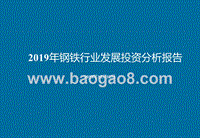 2019年钢铁行业发展投资分析报告.pptx