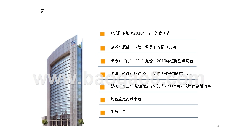 传媒行业2018年回顾及2019年投资策略分析报告.pptx_第3页