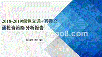 2018-2019绿色交通+消费交通投资策略分析报告.pptx