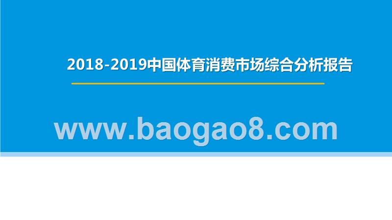 2018-2019中国体育消费市场综合分析报告.pptx_第1页