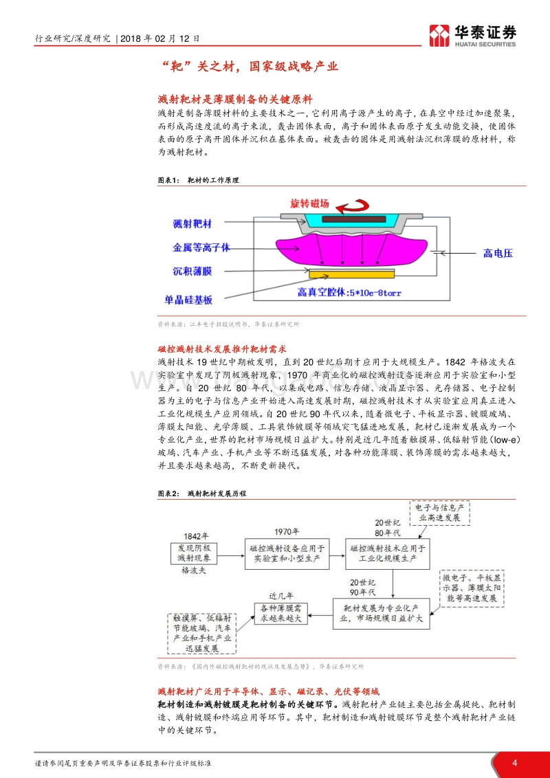 2017-2018电子材料系列1：溅射靶材行业研究报告.pdf_第4页