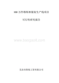 穆斯林服装生产项目可行性研究报告.doc