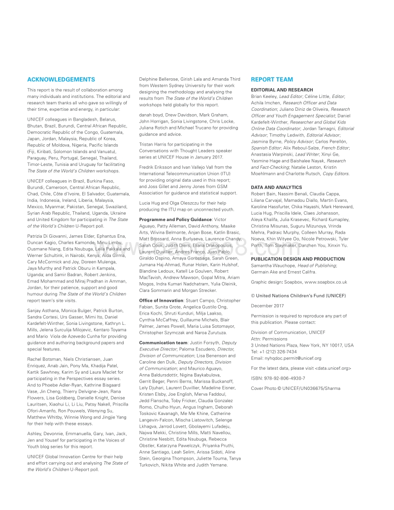 2017-2018年世界儿童状况：数字时代的儿童（英文版）.pdf_第2页
