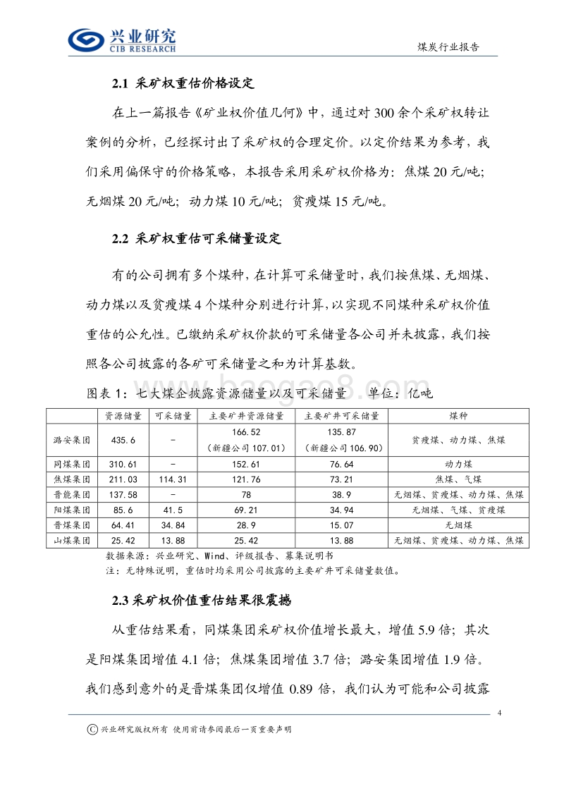 矿业权系列报告之二：煤企采矿权价值重估，你可能被震撼.pdf_第4页