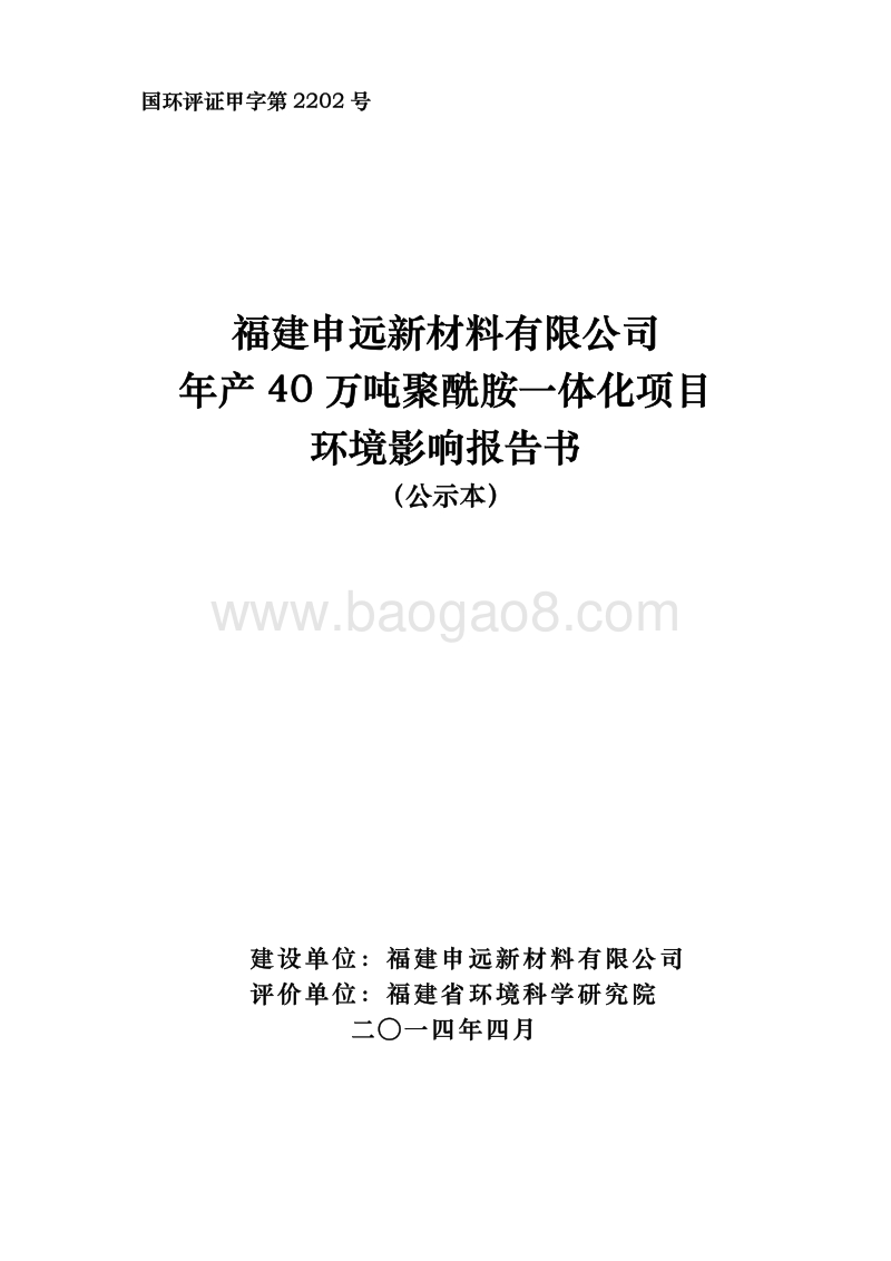 XX新材料有限公司环境影响评价报告书.pdf_第1页