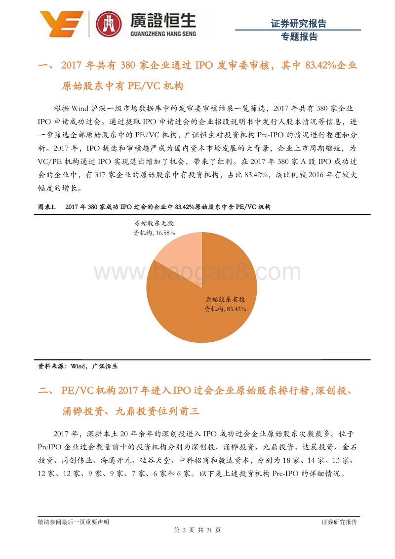 PEVC机构投资企业2017年IPO过会数量、总金额、收益率排行榜.pdf_第2页