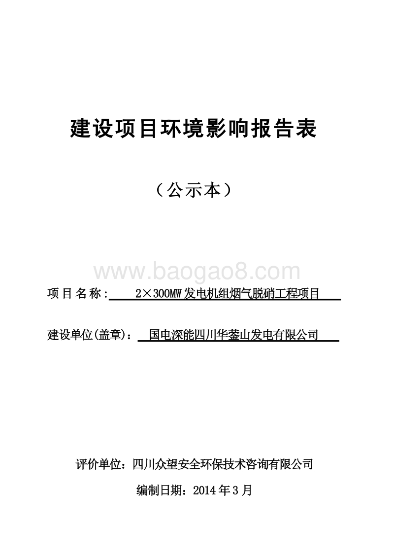 XX发电有限公司环境影响评价报告表.pdf_第1页
