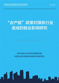2017-2018“去产能”政策对煤炭行业造成的就业影响研究报告.pdf