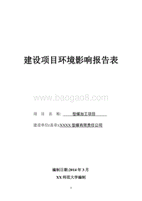 XX型煤有限责任公司环境影响评价报告表.doc