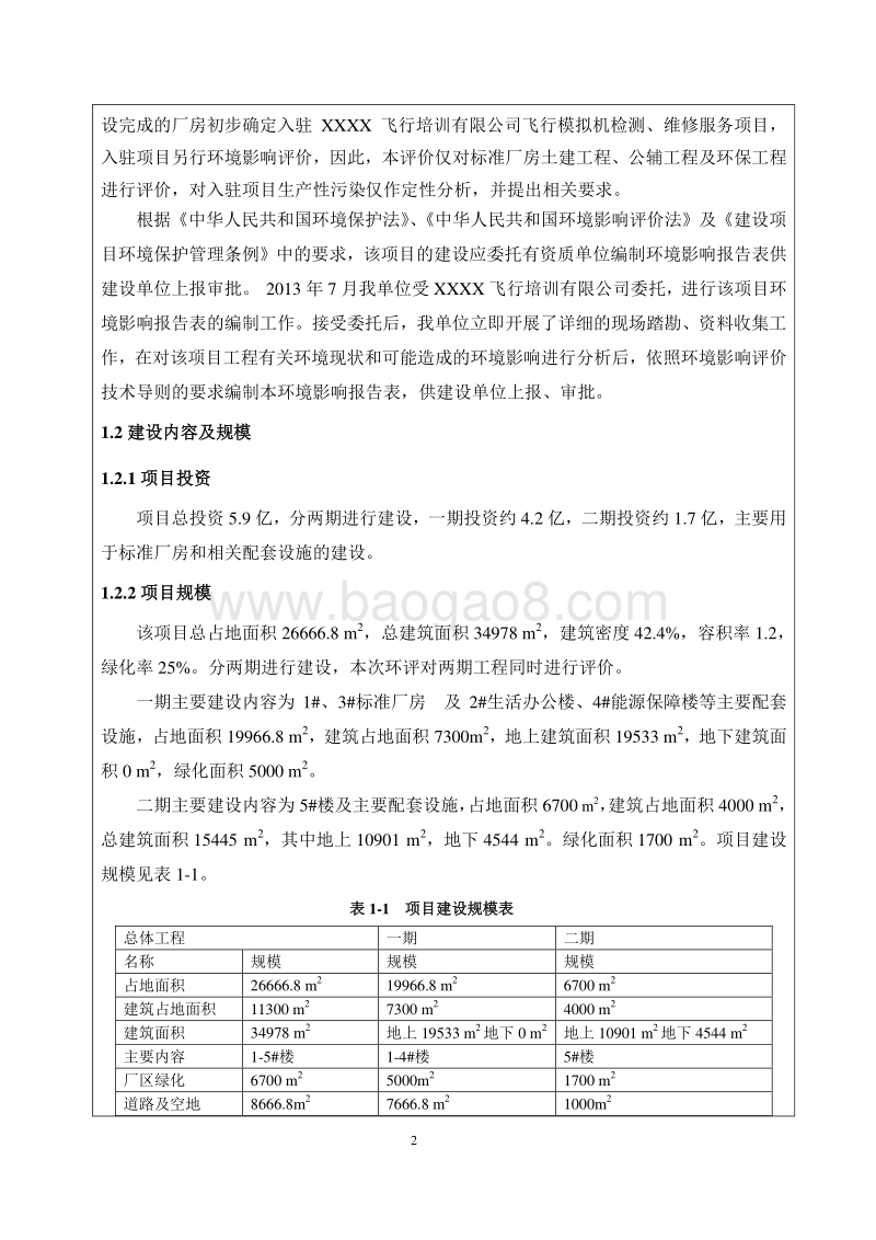 XX厂厂房建设项目环境影响报告表.doc_第2页