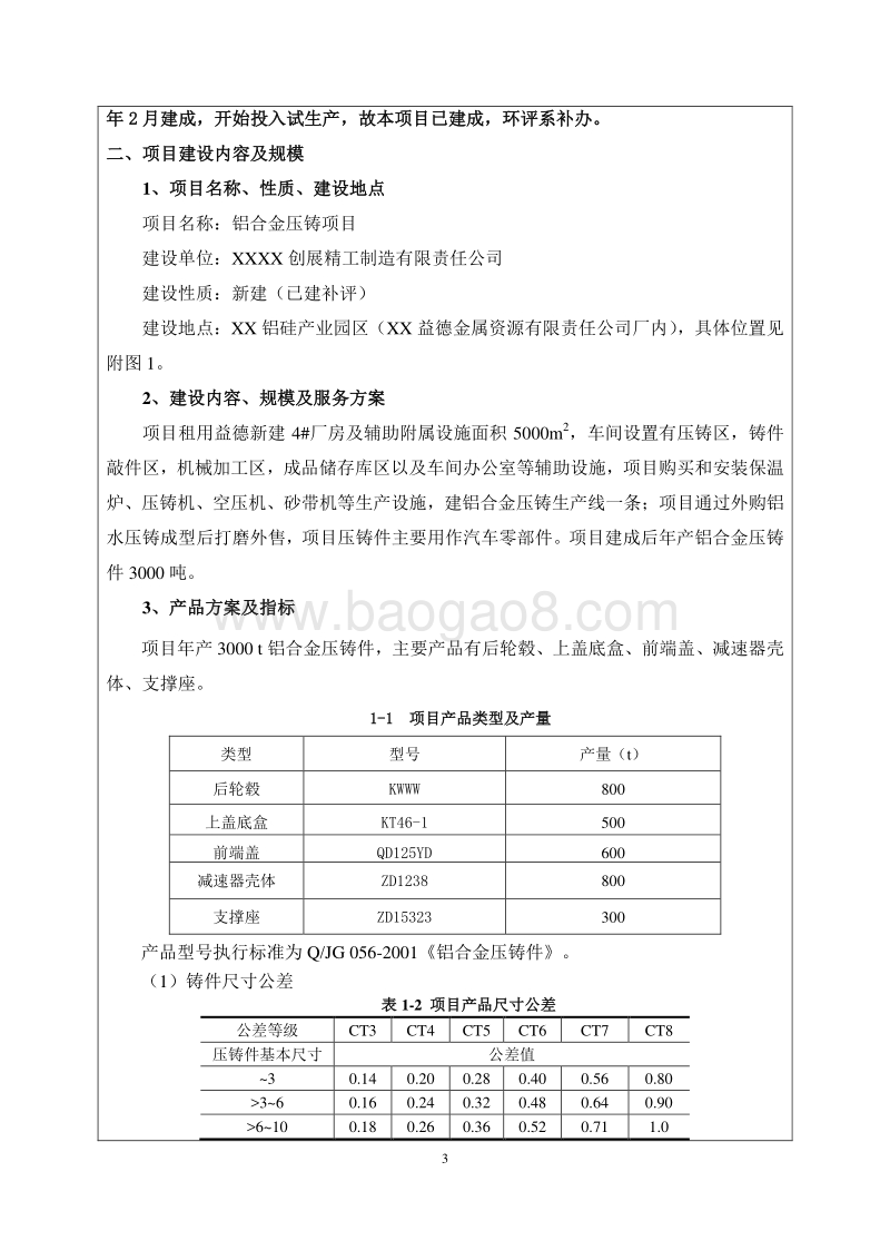 XX厂铝合金压铸项目环境影响评价报告表.doc_第5页