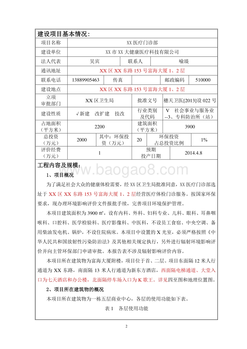 XX医疗门诊部建设项目环境影响评价报告表.doc_第3页