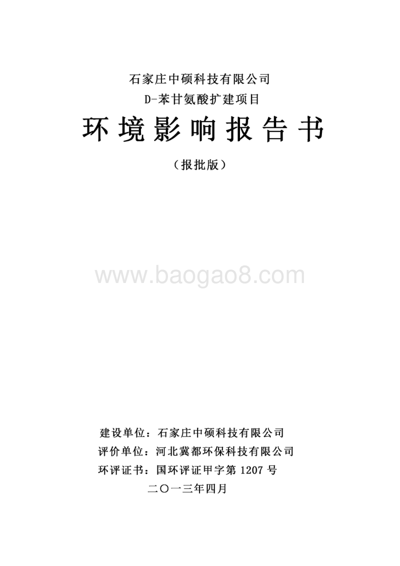 XX厂苯甘氨酸扩建项目环境影响评价报告书.pdf_第2页