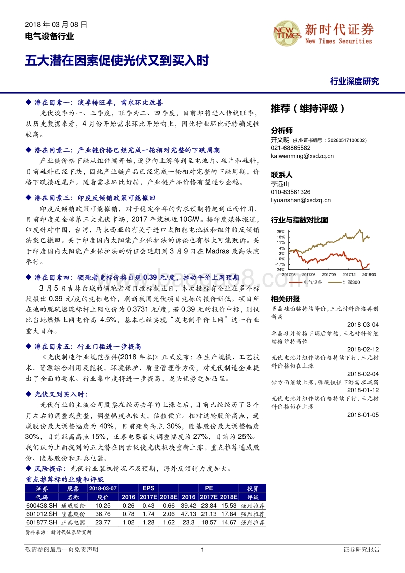 五大潜在因素促使光伏行业波动分析报告.pdf_第1页