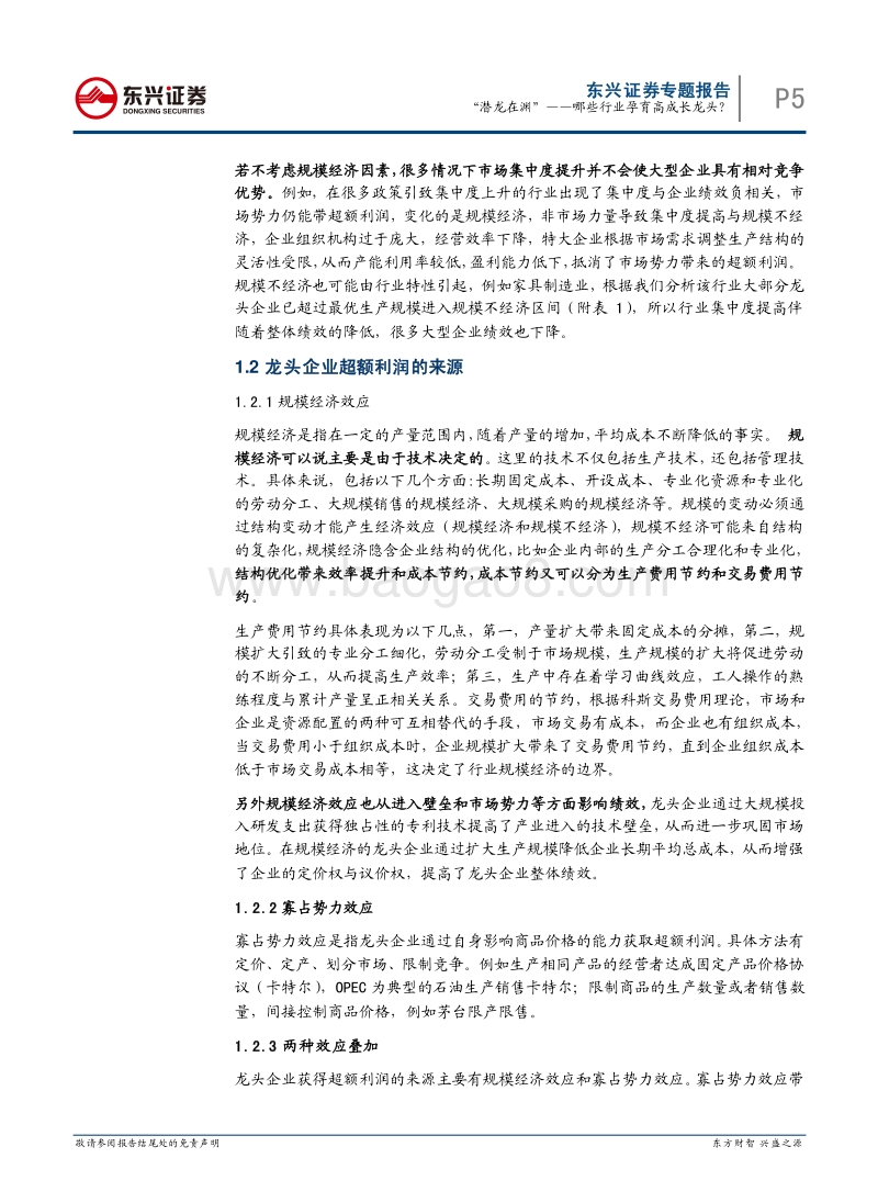 规模经济专题：“潜龙在渊”——哪些行业孕育高成长龙头？.pdf_第5页
