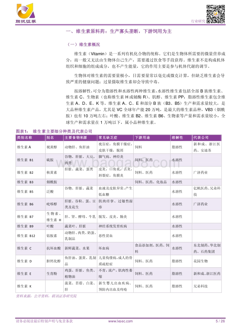 维生素原料药：行业周期弱化，产品价格维持高位是新常态.pdf_第5页