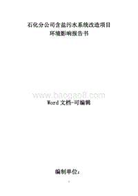 石化分公司含盐污水系统改造项目环境影响报告书.doc