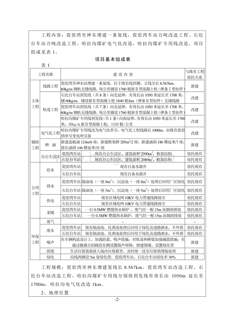 包神铁路巴图塔以南扩能改造项目环境影响评价报告表全本.doc_第2页
