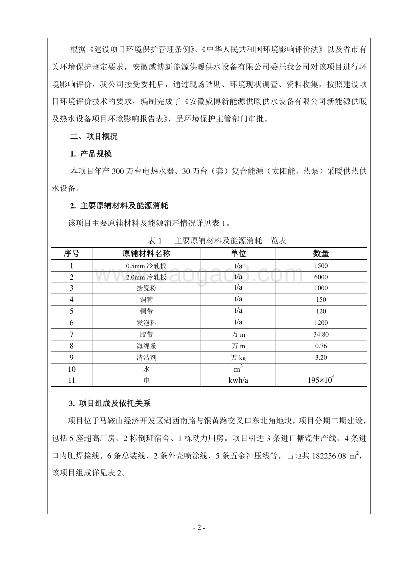 XX新能源供暖供水设备有限公司新能源供暖及热水设备项目环境影响评价报告表全本.doc_第3页