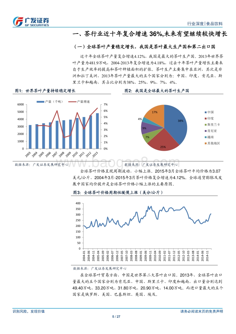 茶叶行业：行业独具中国特色，品牌龙头市场空间大.pdf_第5页