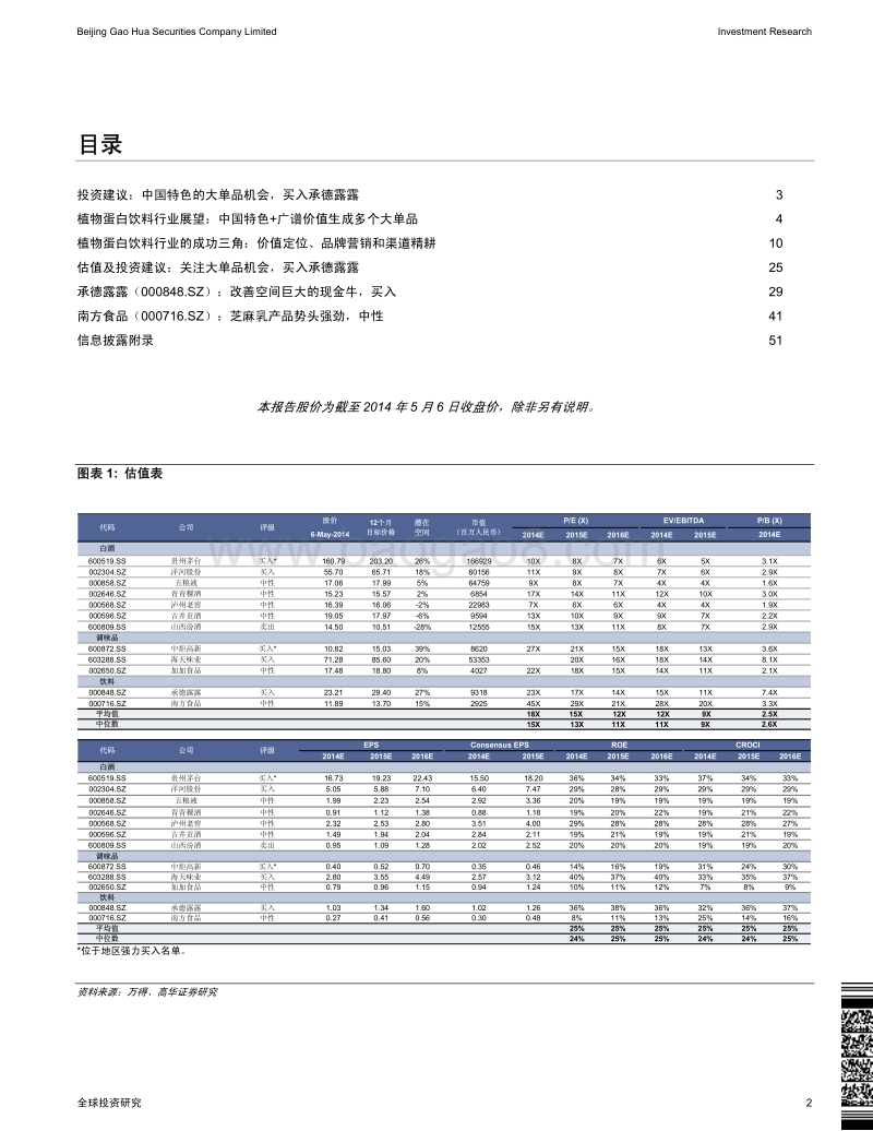 植物蛋白饮料：中国特色的大单品机会，买入承德露露.pdf_第2页